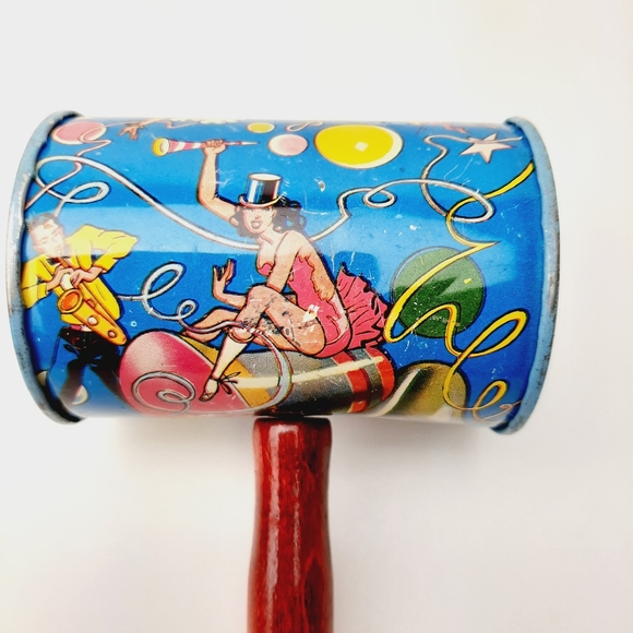 🍒 Vintage New Year's Eve Party Tin Litho Noise Maker Celebration - Picture 3 of 9